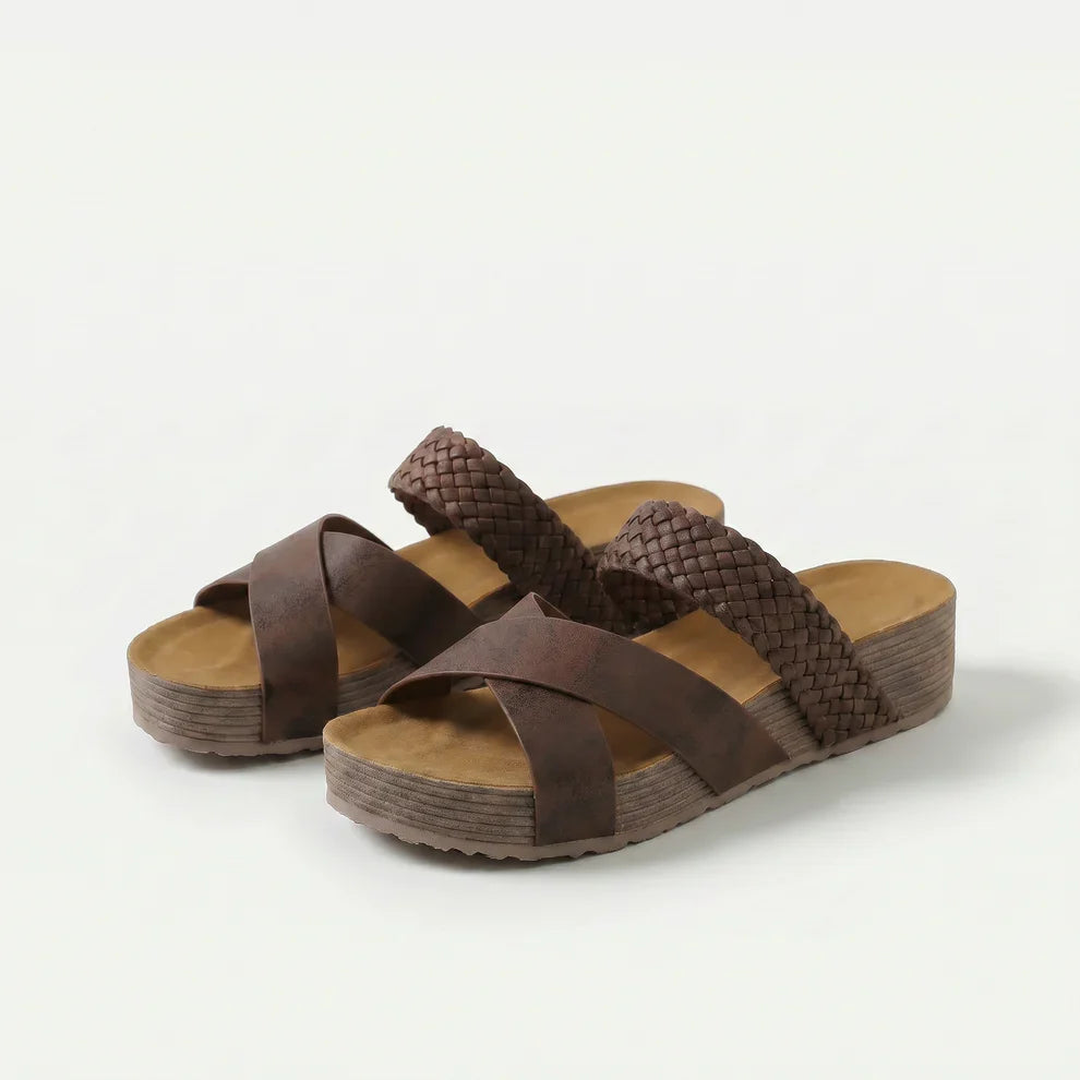 Bethany Braided Slides
