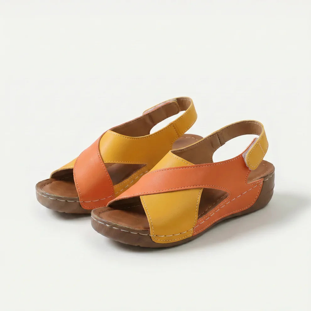 Felicity Cross-Strap Sandals