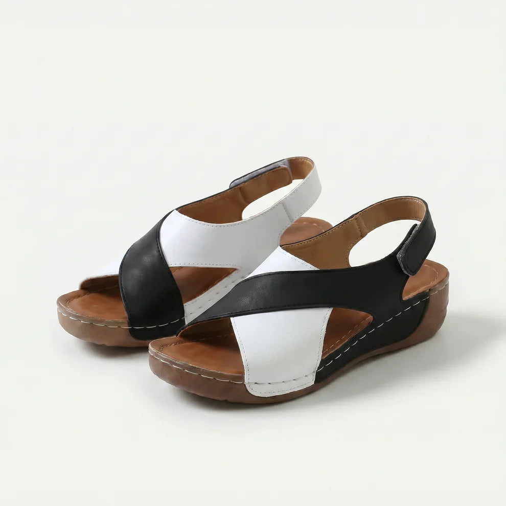Felicity Cross-Strap Sandals