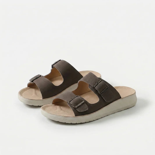 Evelyn Double-Strap Slides